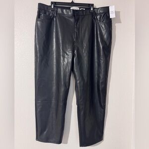 Abercrombie & Fitch Vegan Leather Pants Size 35/20 NWT